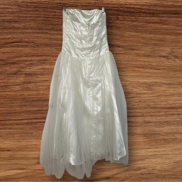 Vintage Jessica McClintock for Gunne Sax Strapless Cream Dress - Picture 4 of 5